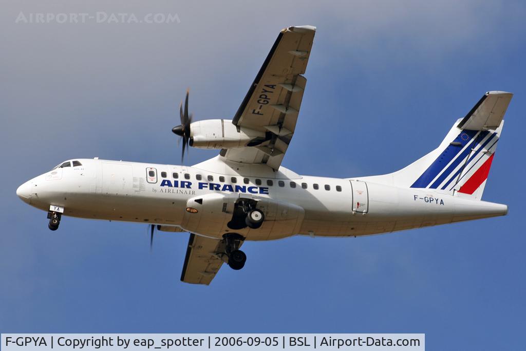 F-GPYA, 1995 ATR 42-500 C/N 457, as regional 412 from LYS