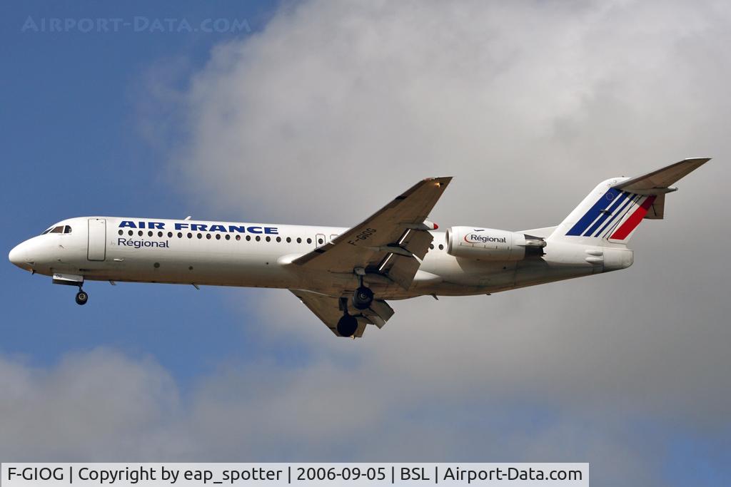F-GIOG, 1991 Fokker 100 (F-28-0100) C/N 11364, inbound from Paris CDG