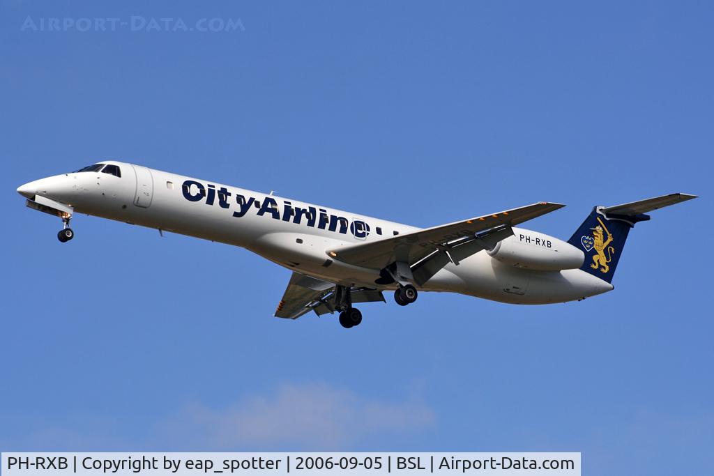 PH-RXB, 2000 Embraer ERJ-145MP (EMB-145MP) C/N 145320, landing on runway 15 ferry from LYS