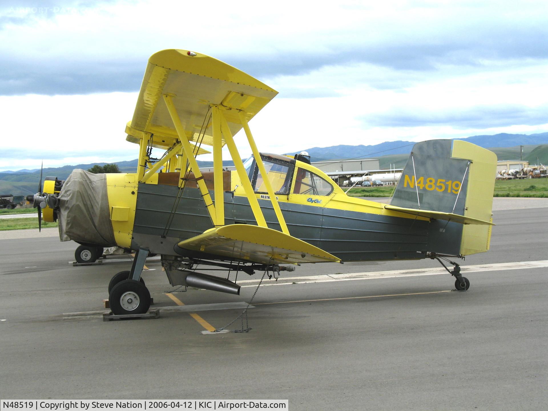 N48519, 1976 Grumman-Schweizer G-164B C/N 42B, Soilserv 1976 Grumman-Schweizer G164B fitted as duster for spraying sulfer on winegrapes resting @ Mesa del Rey Airport (King City), CA on stormy afternoon