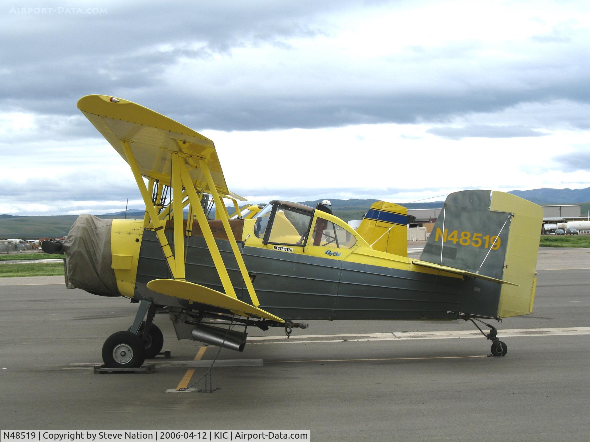N48519, 1976 Grumman-Schweizer G-164B C/N 42B, Soilserv 1976 Grumman-Schweizer G164B fitted as duster for spraying sulfer on winegrapes resting @ Mesa del Rey Airport (King City), CA on stormy afternoon