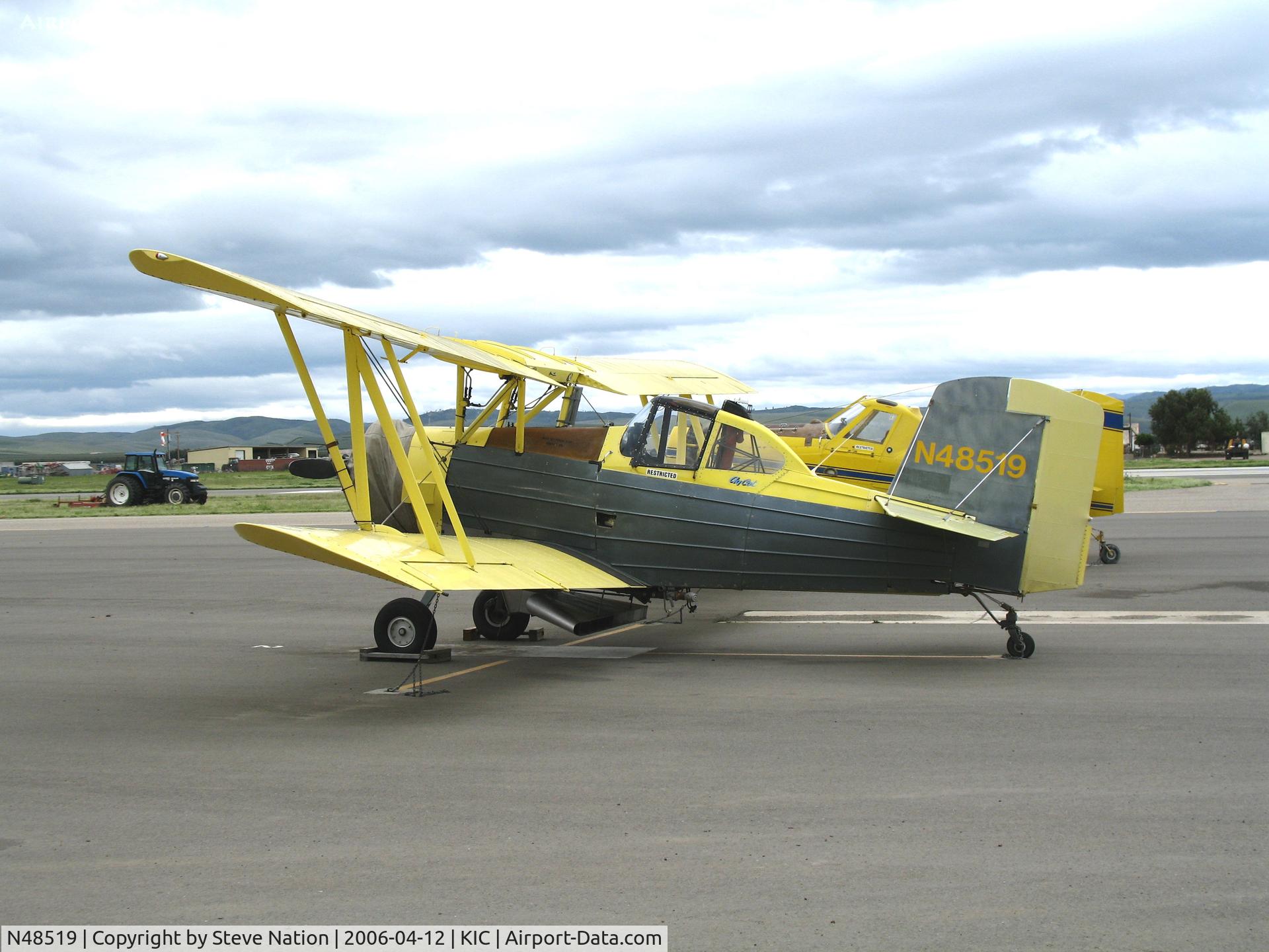 N48519, 1976 Grumman-Schweizer G-164B C/N 42B, Soilserv 1976 Grumman-Schweizer G164B fitted as duster for spraying sulfer on winegrapes resting @ Mesa del Rey Airport (King City), CA on stormy afternoon