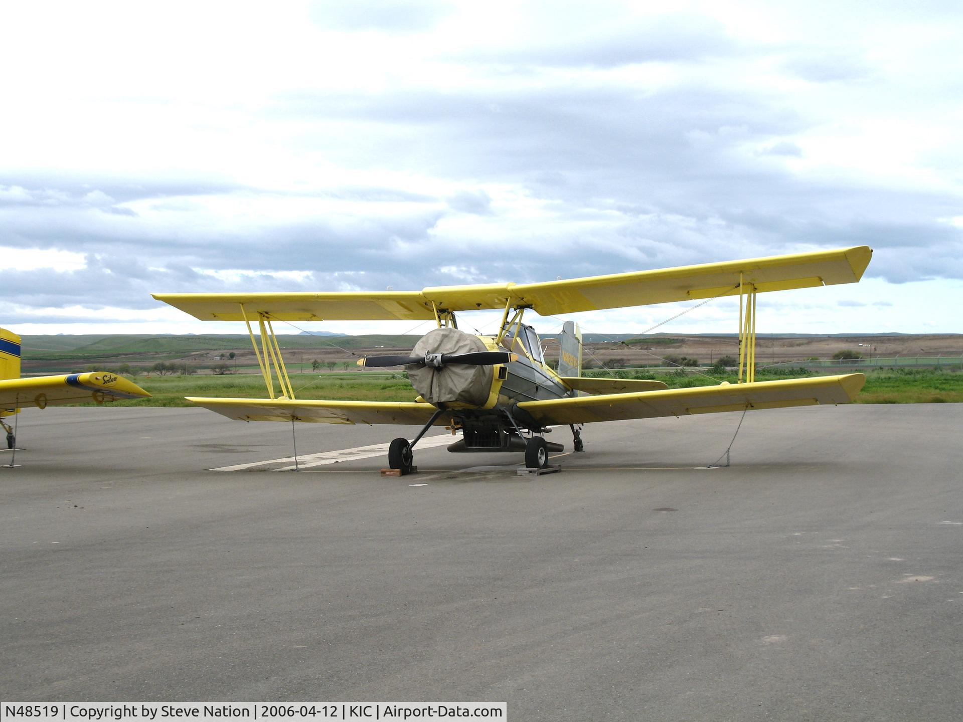 N48519, 1976 Grumman-Schweizer G-164B C/N 42B, Head-on shot of Soilserv 1976 Grumman-Schweizer G164B fitted as duster @ Mesa del Rey Airport (King City), CA on stormy afternoon