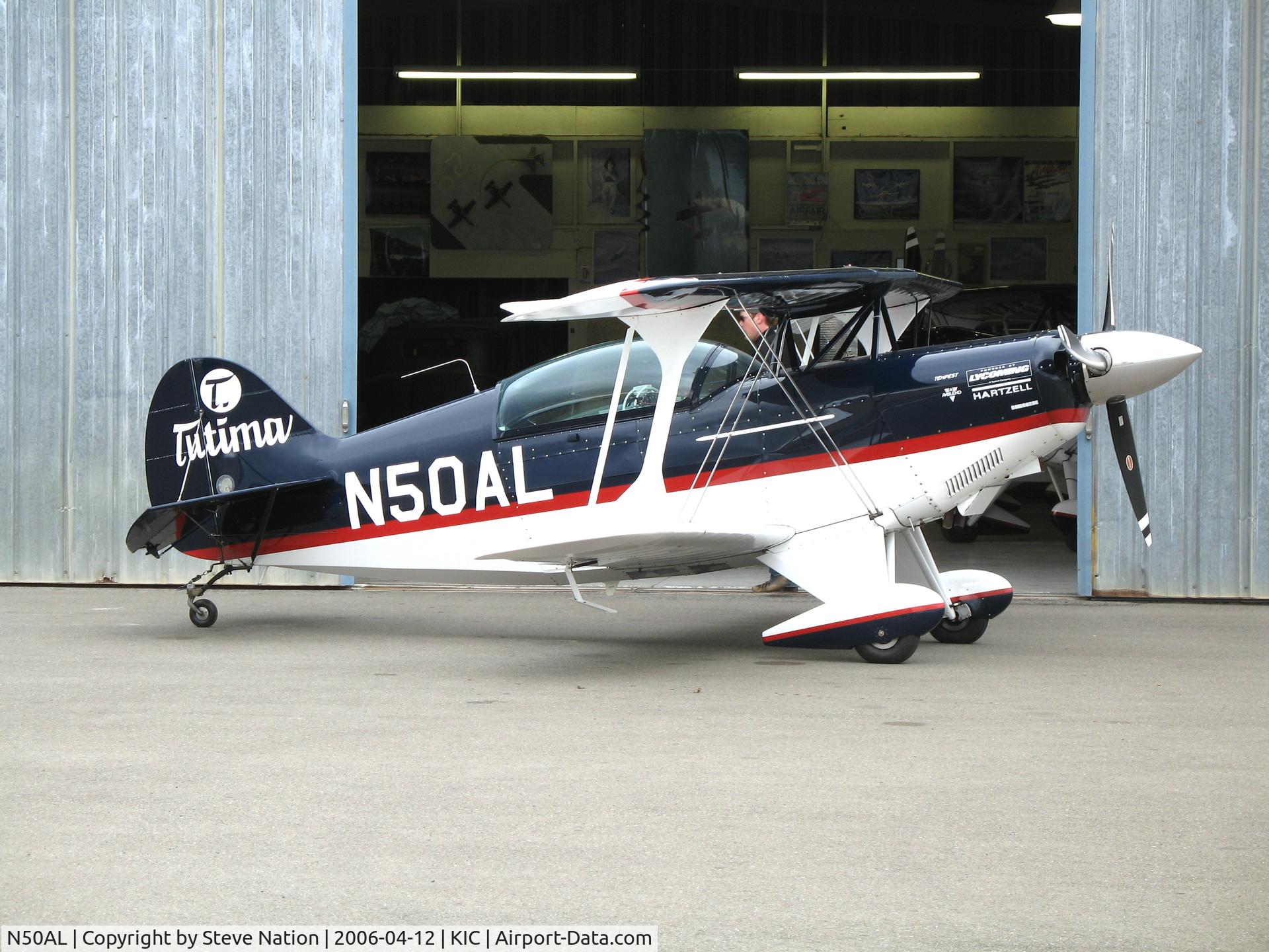 N50AL, Pitts S-2B Special C/N 5067, Pitts S2B LLC 1999 Pitts Aerobatics S-2B after test flight @ Mesa del Rey Airport (King City), CA on stormy afternoon