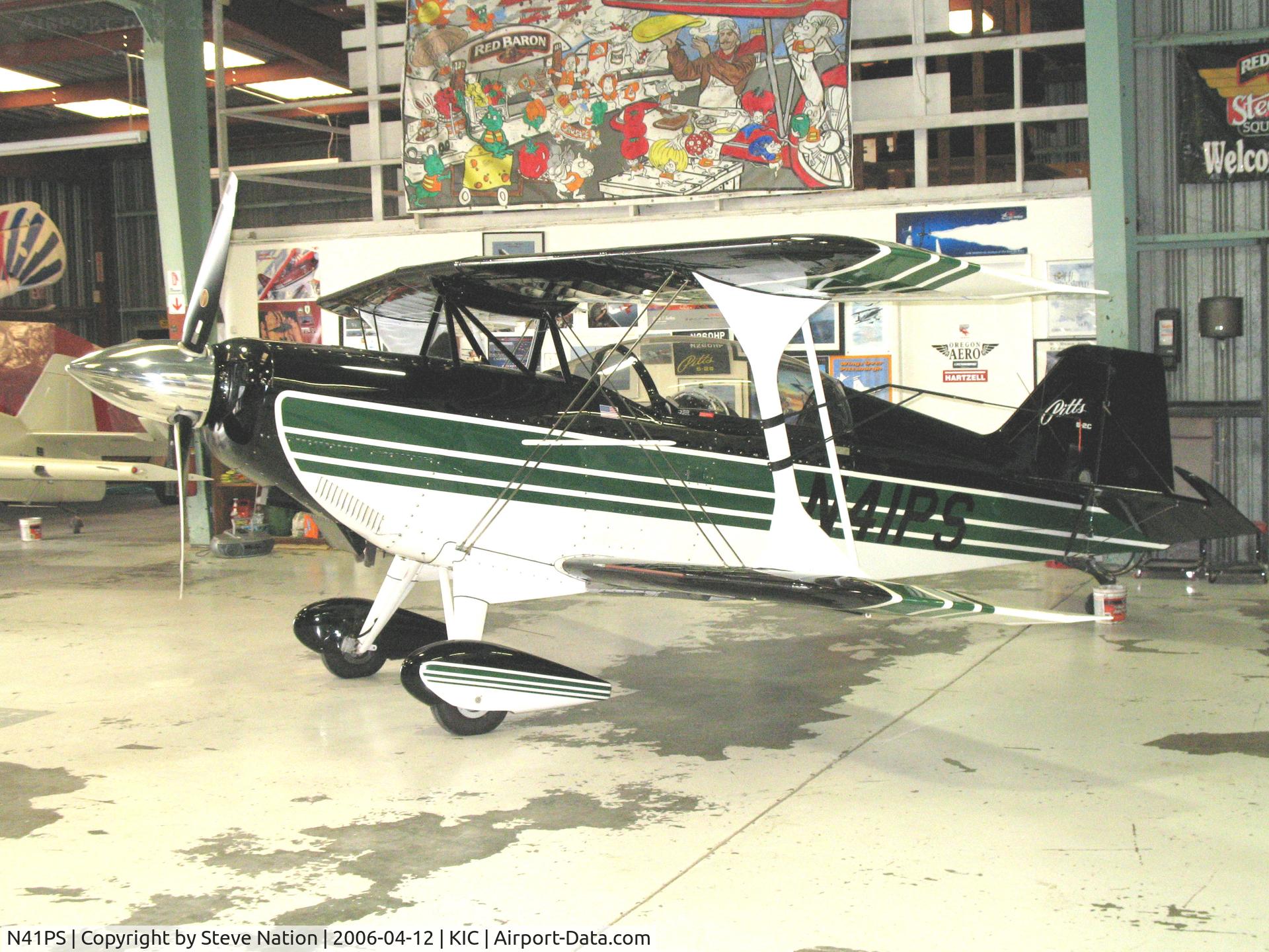 N41PS, 2003 Aviat Pitts S-2C Special C/N 6058, Privately-owned 2003 Aviat Aircraft S-2C on TDY for training @ Mesa del Rey Airport (King City), CA on stormy afternoon