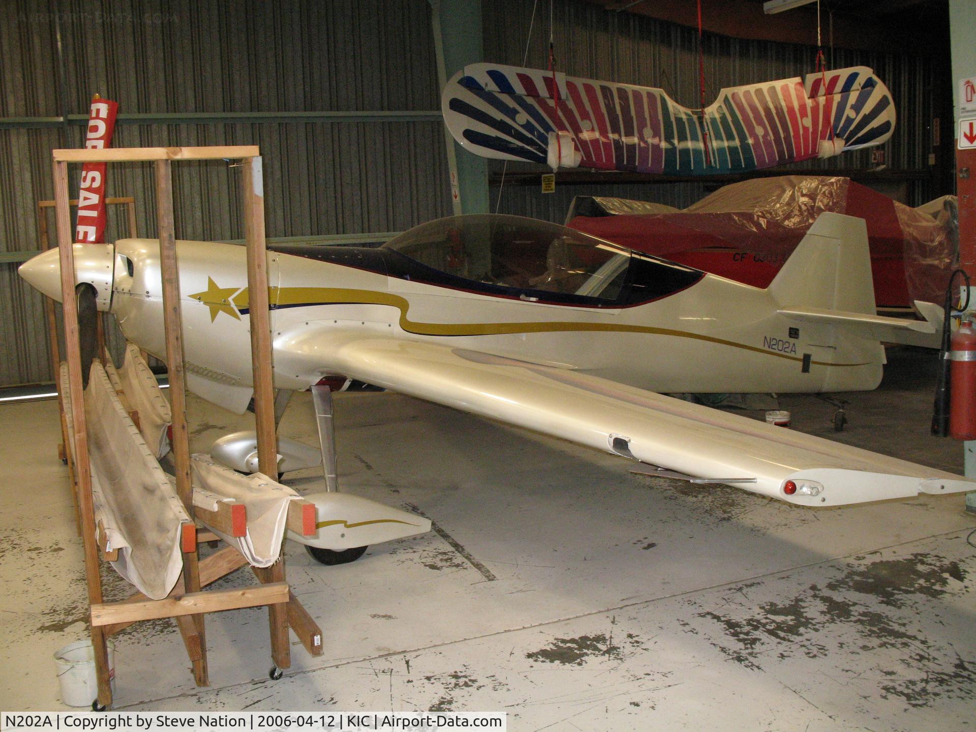 N202A, 1997 Giles G-202 C/N G 202024, Privately-owned 199Alexander GILES G202 homebuilt in hangar @ Mesa del Rey Airport (King City), CA on stormy afternoon