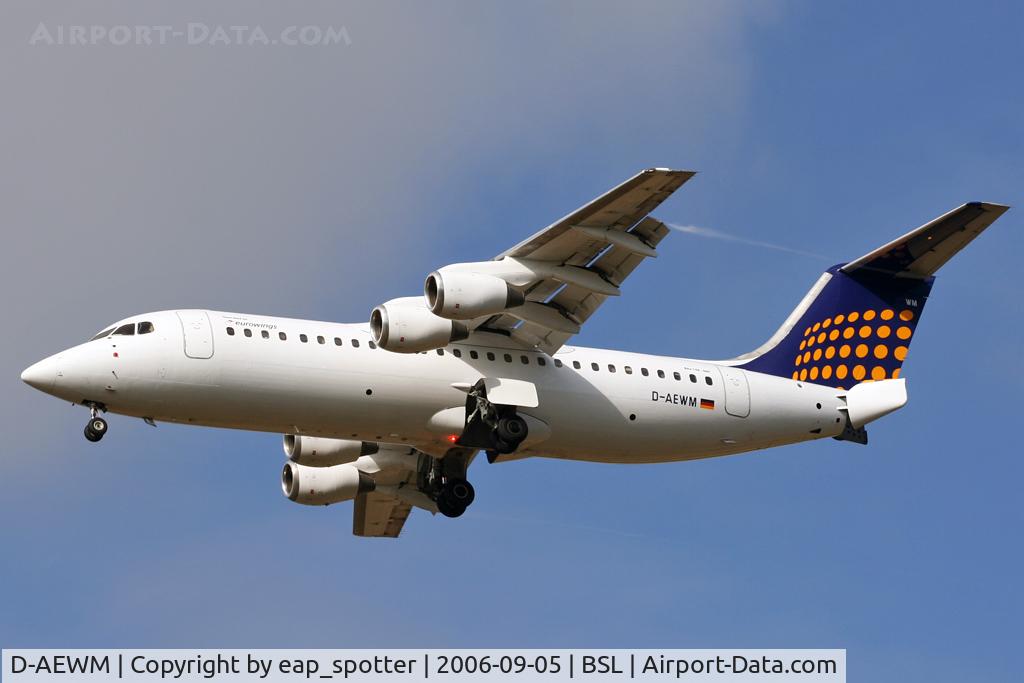 D-AEWM, 1989 British Aerospace BAe.146-300 C/N E3125, inbound from FRA