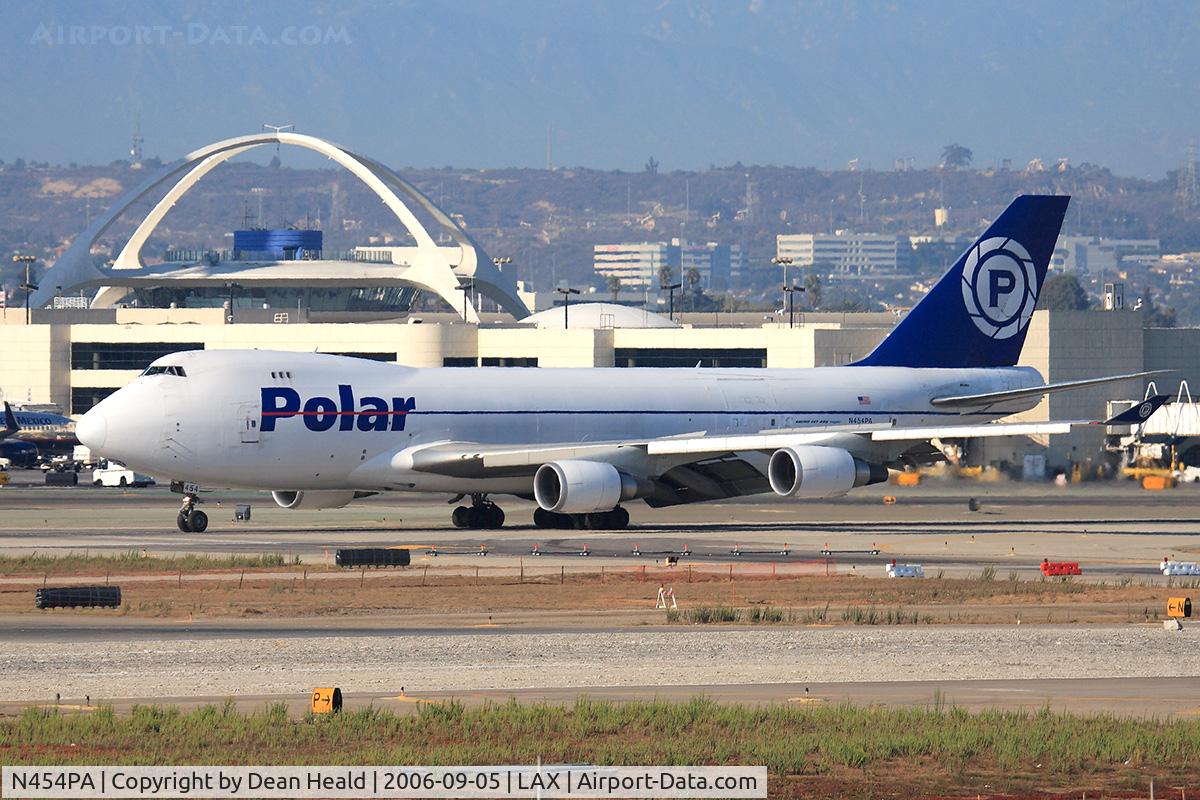 N454PA, 2002 Boeing 747-46NF C/N 30812, Polar Air Cargo N454PA (FLT PAC168) rolling out on RWY 25R after arrival from Incheon Int'l (RKSI) - Seoul, Korea.