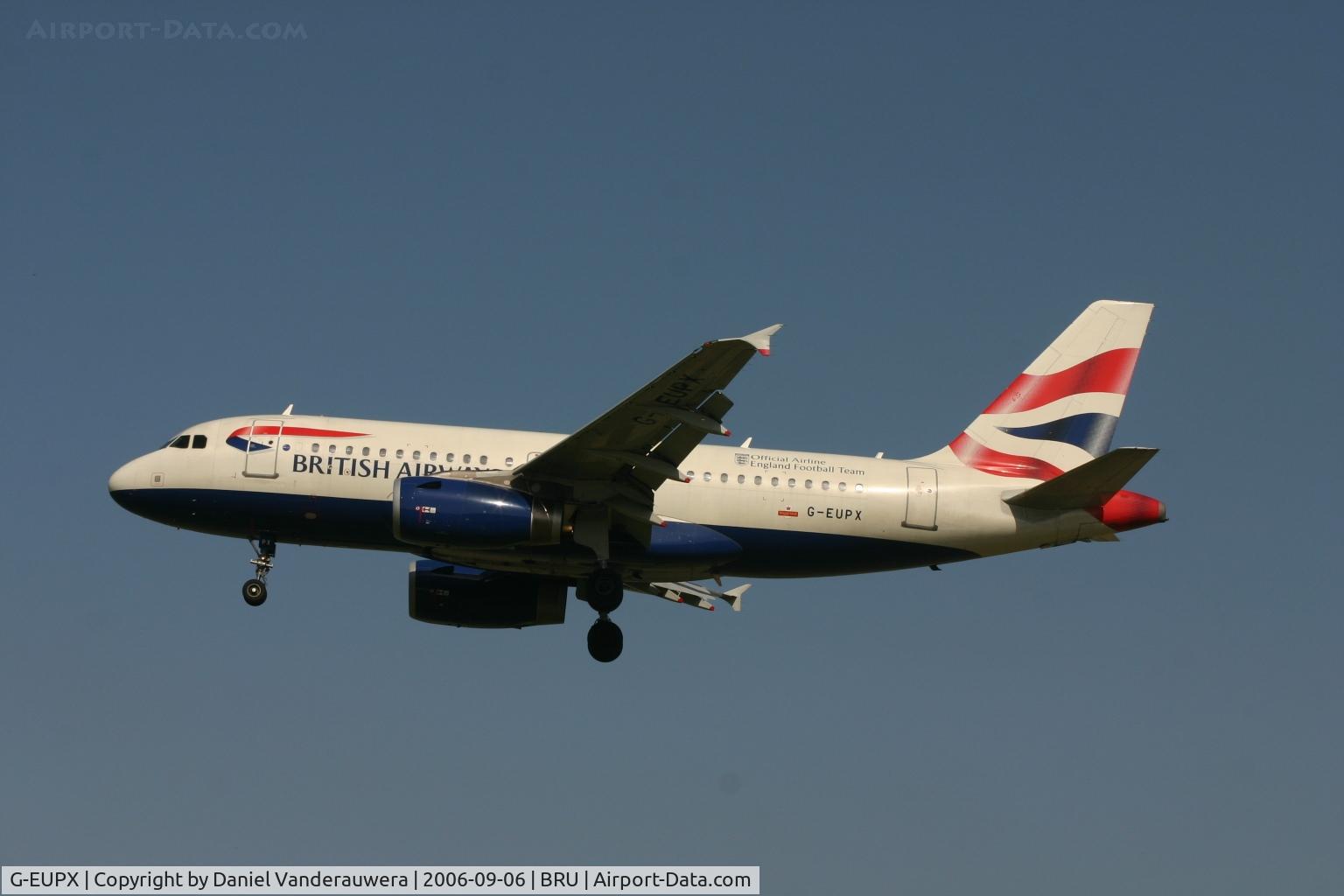 G-EUPX, 2001 Airbus A319-131 C/N 1445, official airline for soccer team