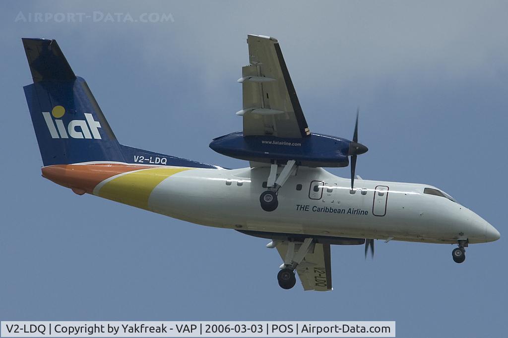 V2-LDQ, 1988 De Havilland Canada DHC-8-102 Dash 8 C/N 113, LIAT Dash8-100