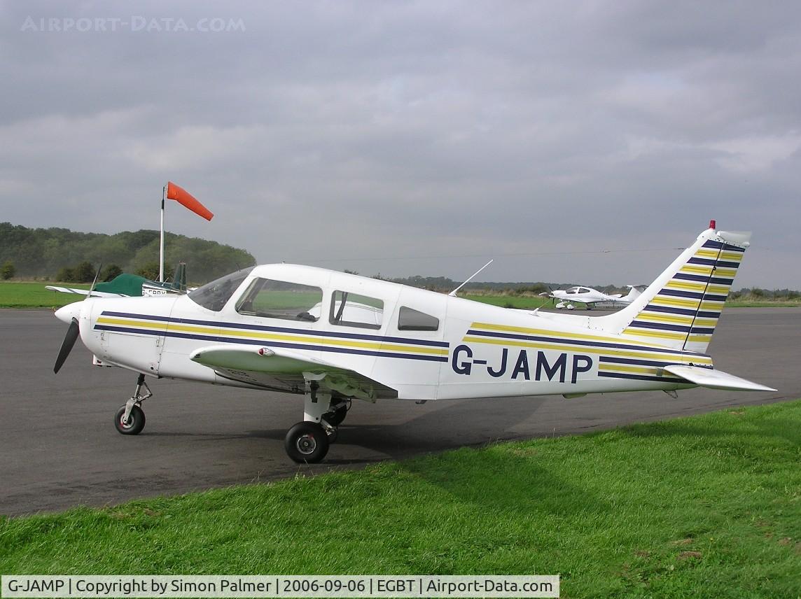G-JAMP, 1975 Piper PA-28-151 Cherokee Warrior C/N 28-7515026, PA-28 visiting Turweston from White Waltham
