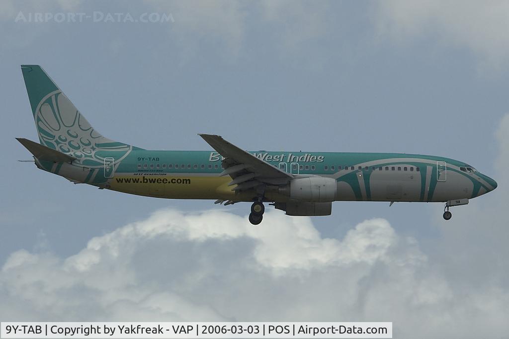 9Y-TAB, 2000 Boeing 737-8Q8 C/N 28233, BWIA Boeing 737-800