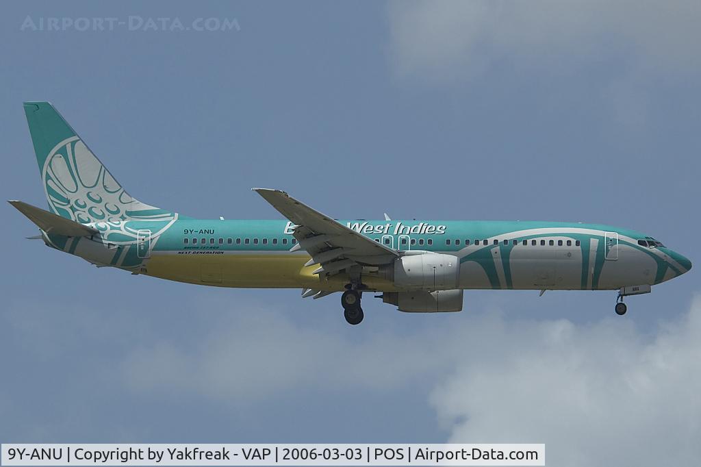 9Y-ANU, 2000 Boeing 737-8Q8 C/N 28235, BWIA Boeing 737-800