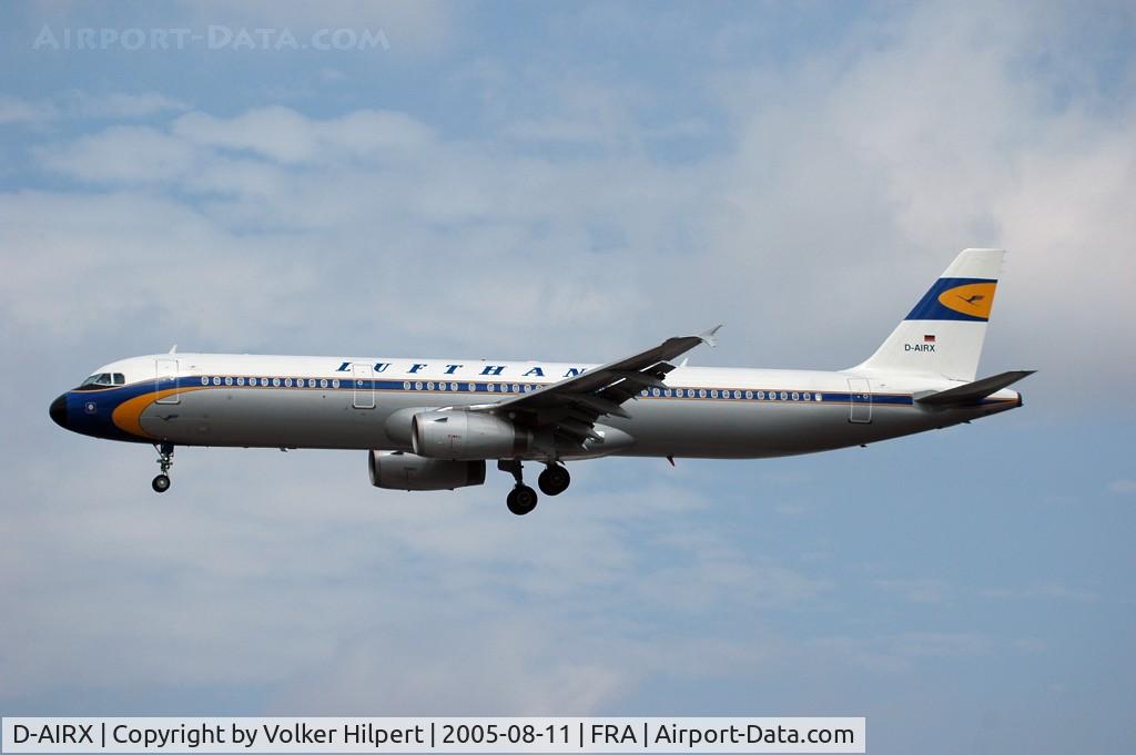 D-AIRX, 1998 Airbus A321-131 C/N 0887, on final at fra