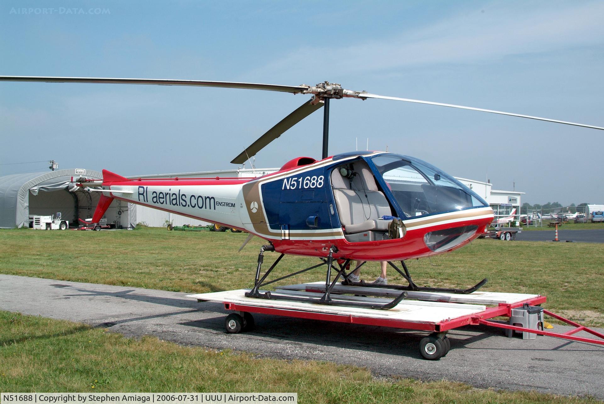 N51688, 1977 Enstrom 280C Shark C/N 1111, RI Aerials - Great Source for flying around RI!
