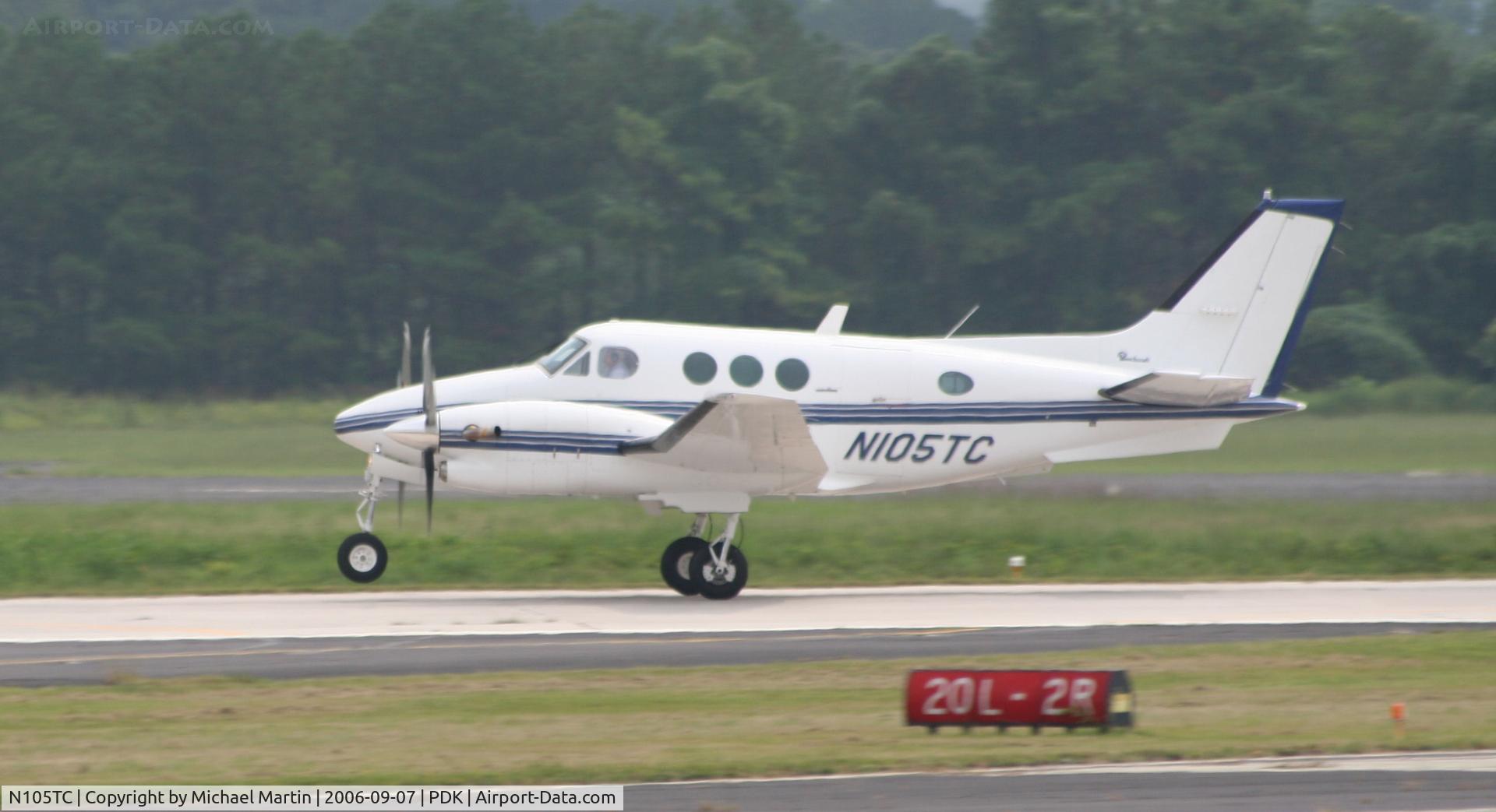 N105TC, 1984 Beech C90A King Air King Air C/N LJ-1086, Departing Runway 2R