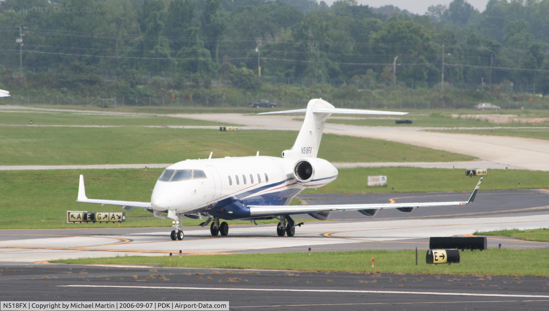 N518FX, 2005 Bombardier Challenger 300 (BD-100-1A10) C/N 20046, Taxing from Signature Air