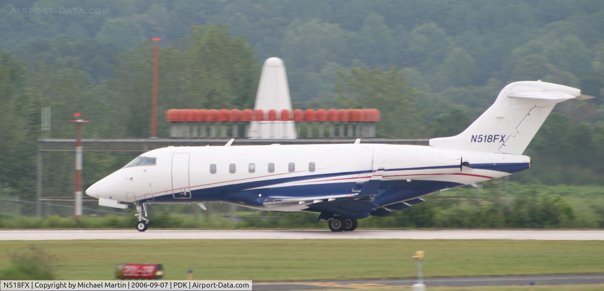 N518FX, 2005 Bombardier Challenger 300 (BD-100-1A10) C/N 20046, Departing Runway 2R