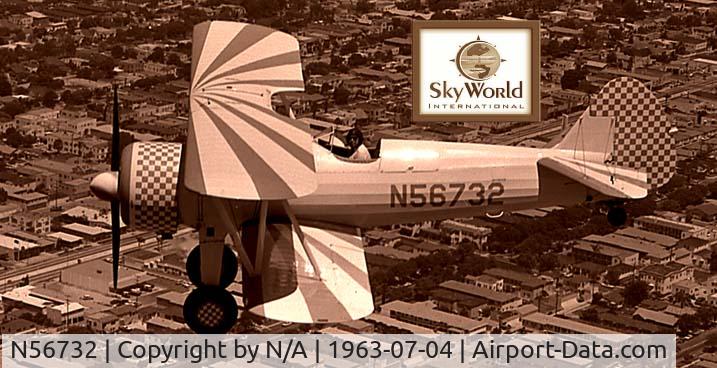 N56732, Boeing A75N1 (PT17) C/N 75-1585, LONG BEACH JULY 4 1963