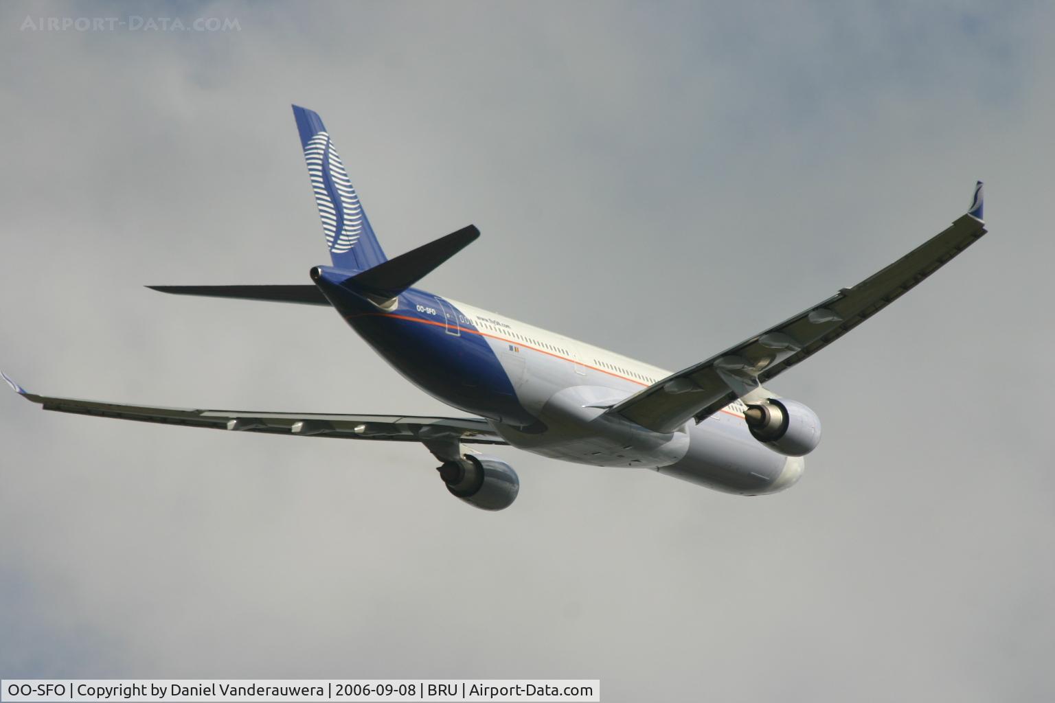 OO-SFO, 1994 Airbus A330-301 C/N 045, departing to Africa on rwy 07R