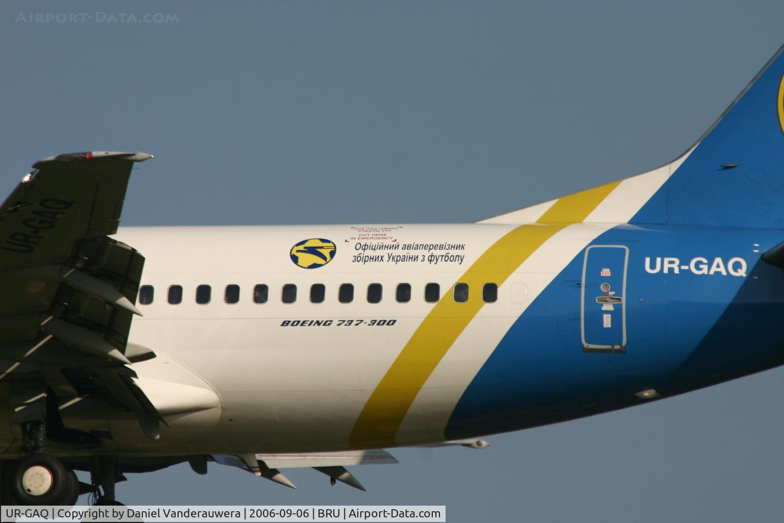 UR-GAQ, 1997 Boeing 737-33R C/N 28869, official airline for Ukrainian soccer team