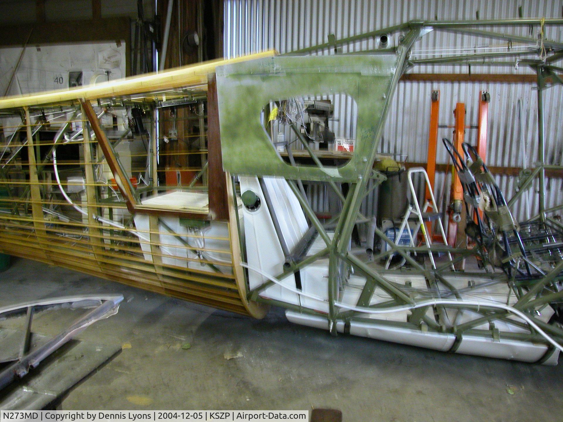 N273MD, 2008 Dickenson Howard DGA-21 (Replicate) C/N 001, Fuselage structure before covering