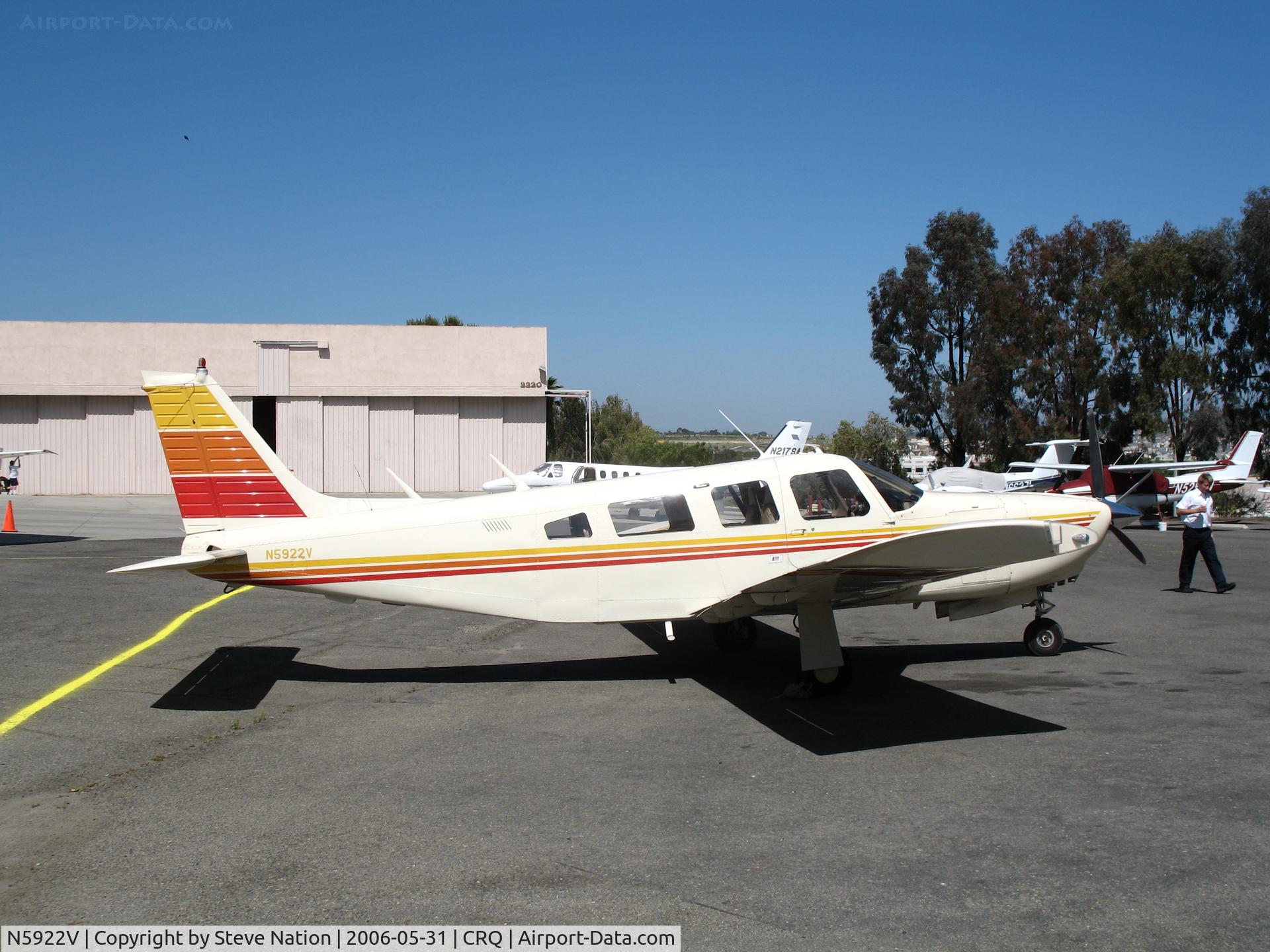 N5922V, 1977 Piper PA-32R-300 Cherokee Lance C/N 32R-7780378, Demboyz LLC 1977 Piper PA-32R-300 @ McClellan-Palomar Airport, CA