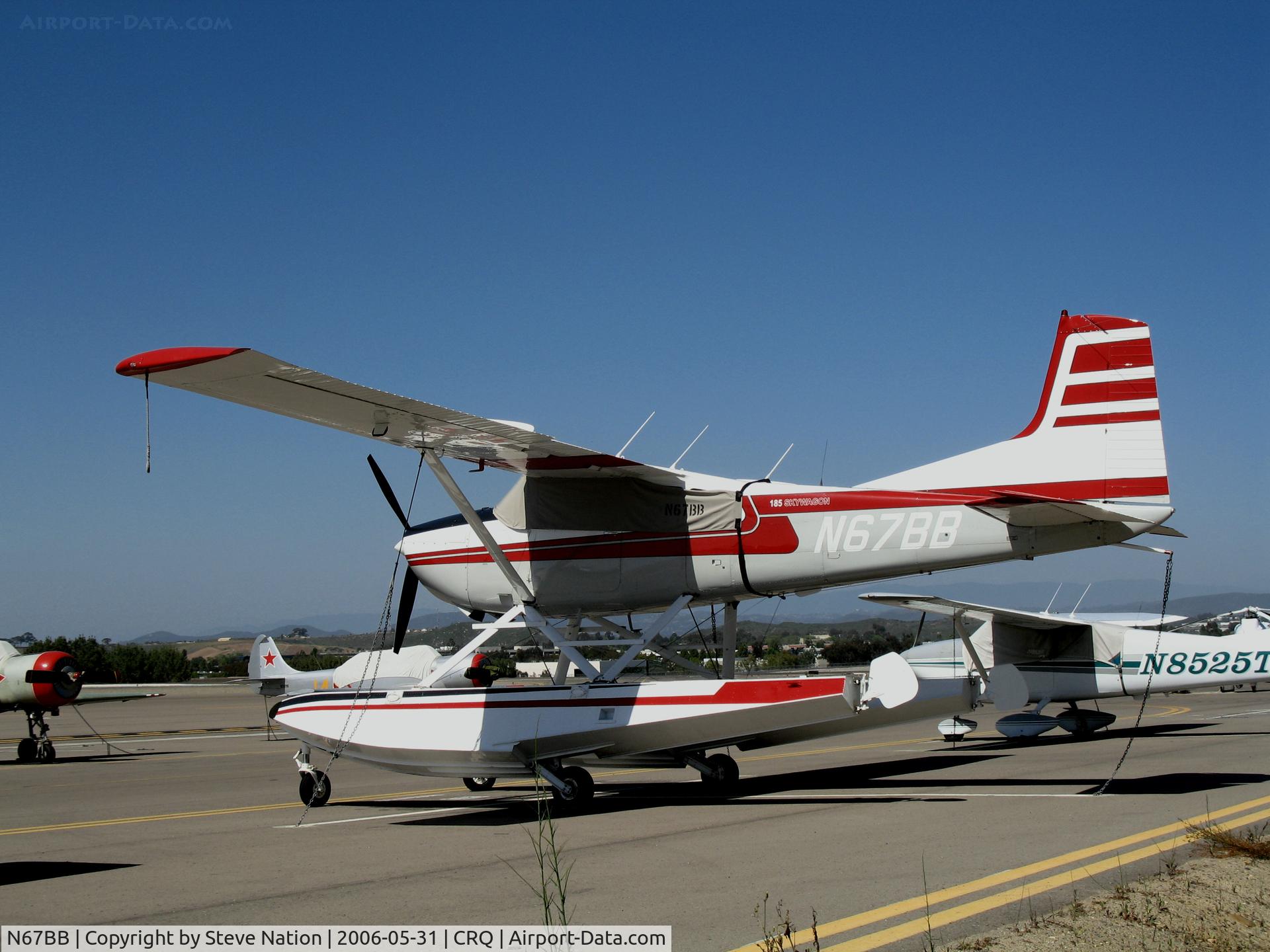 N67BB, 1977 Cessna A185F Skywagon 185 C/N 18503377, 1977 Cessna A185F on floats @ McClellan-Palomar Airport, CA