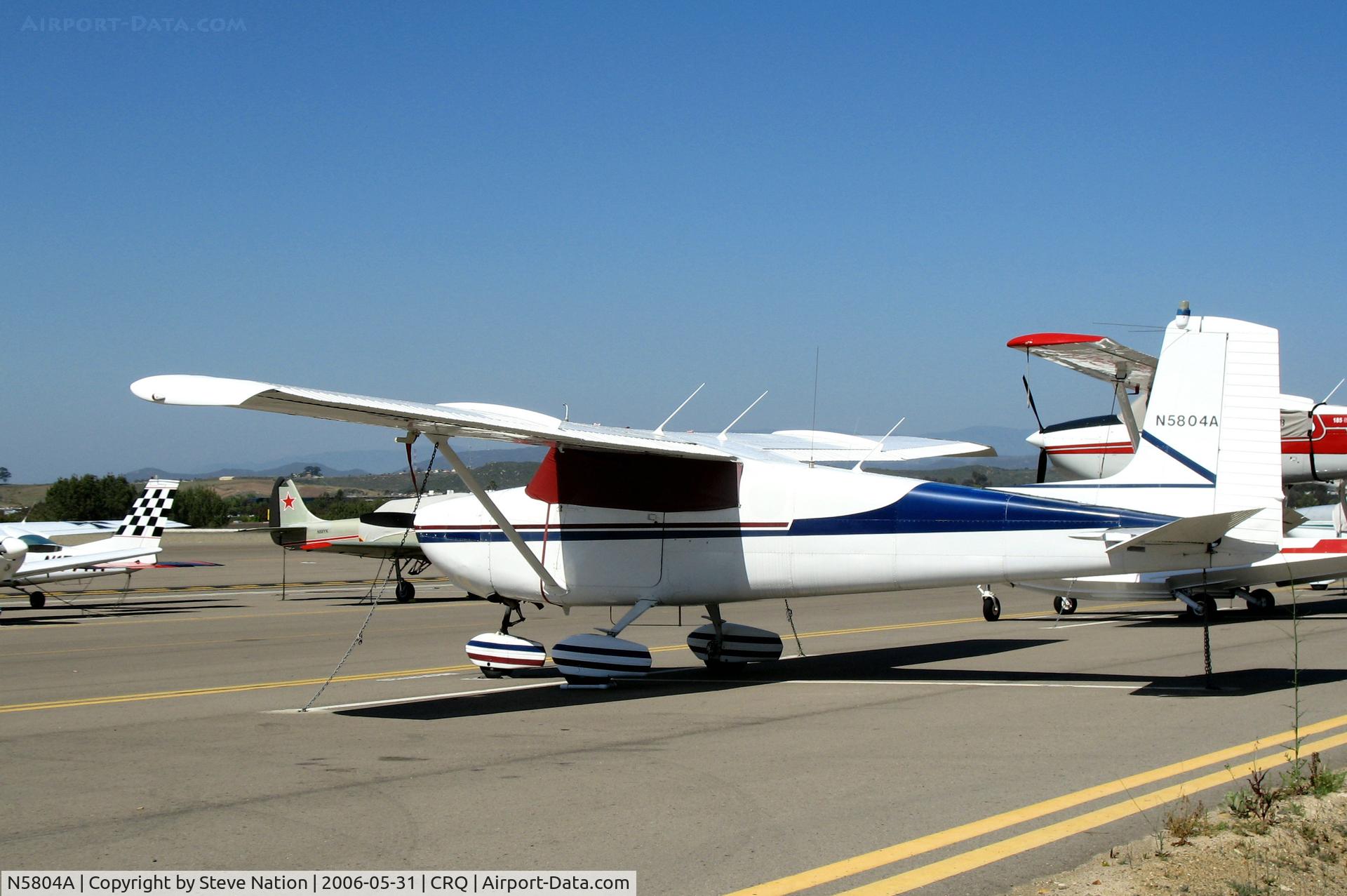 N5804A, 1956 Cessna 172 C/N 28404, 1956 straight-tail Cessna 172 @ McClellan-Palomar Airport, CA