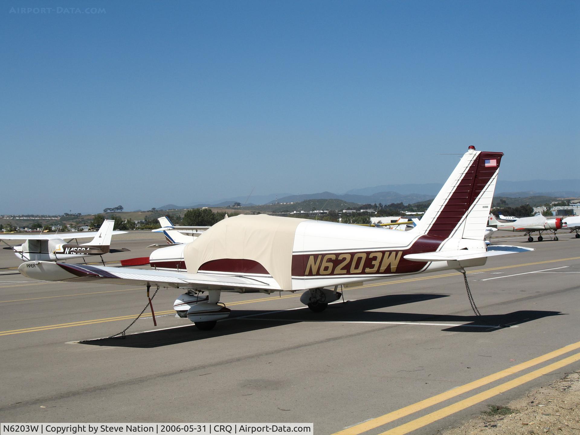 N6203W, 1964 Piper PA-28-140 C/N 28-20234, 1964 Piper PA-28-140 with canopy cover @ McClellan-Palomar Airport, CA