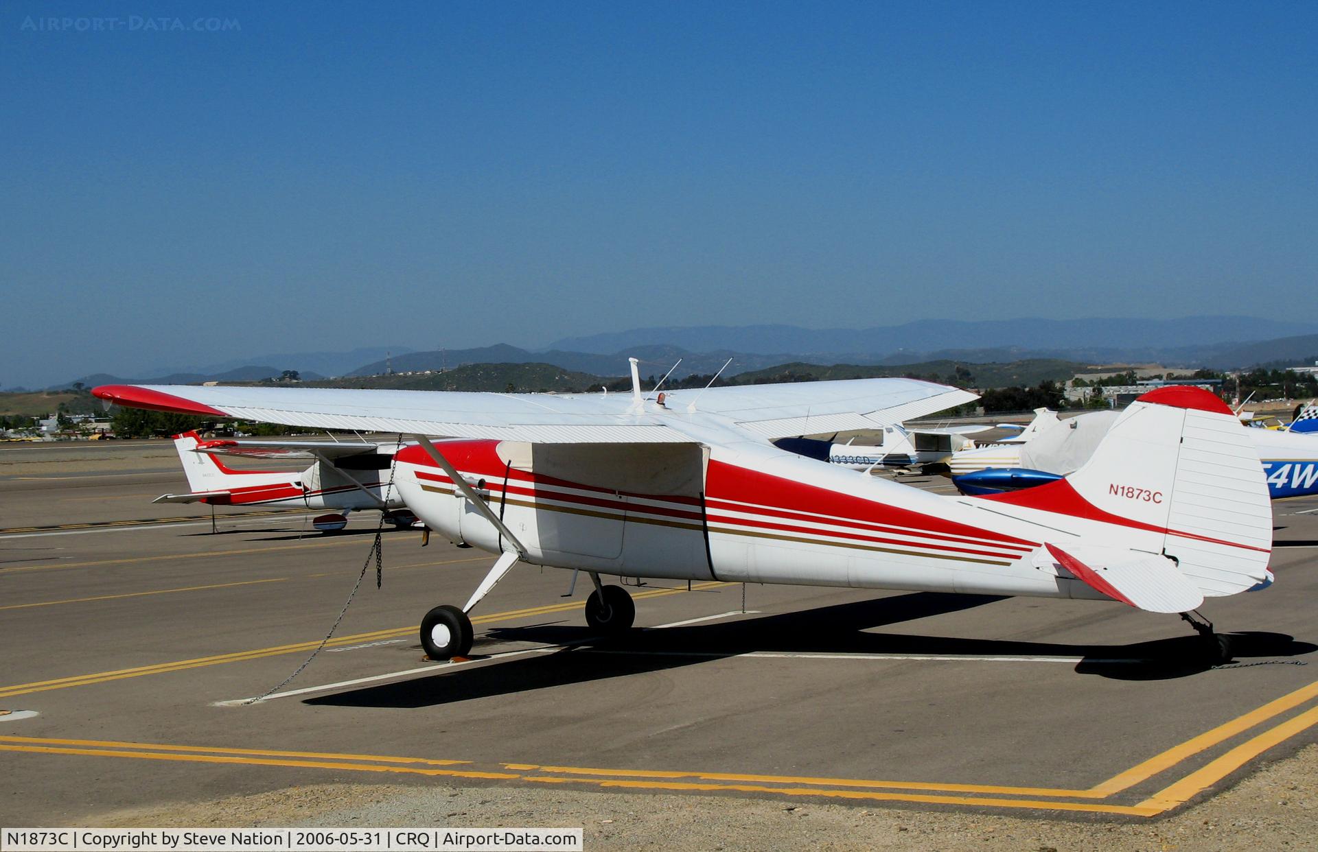 N1873C, 1953 Cessna 170B C/N 26017, Aero Standard 1953 Cessna 170B with cover @ McClellan-Palomar Airport, CA