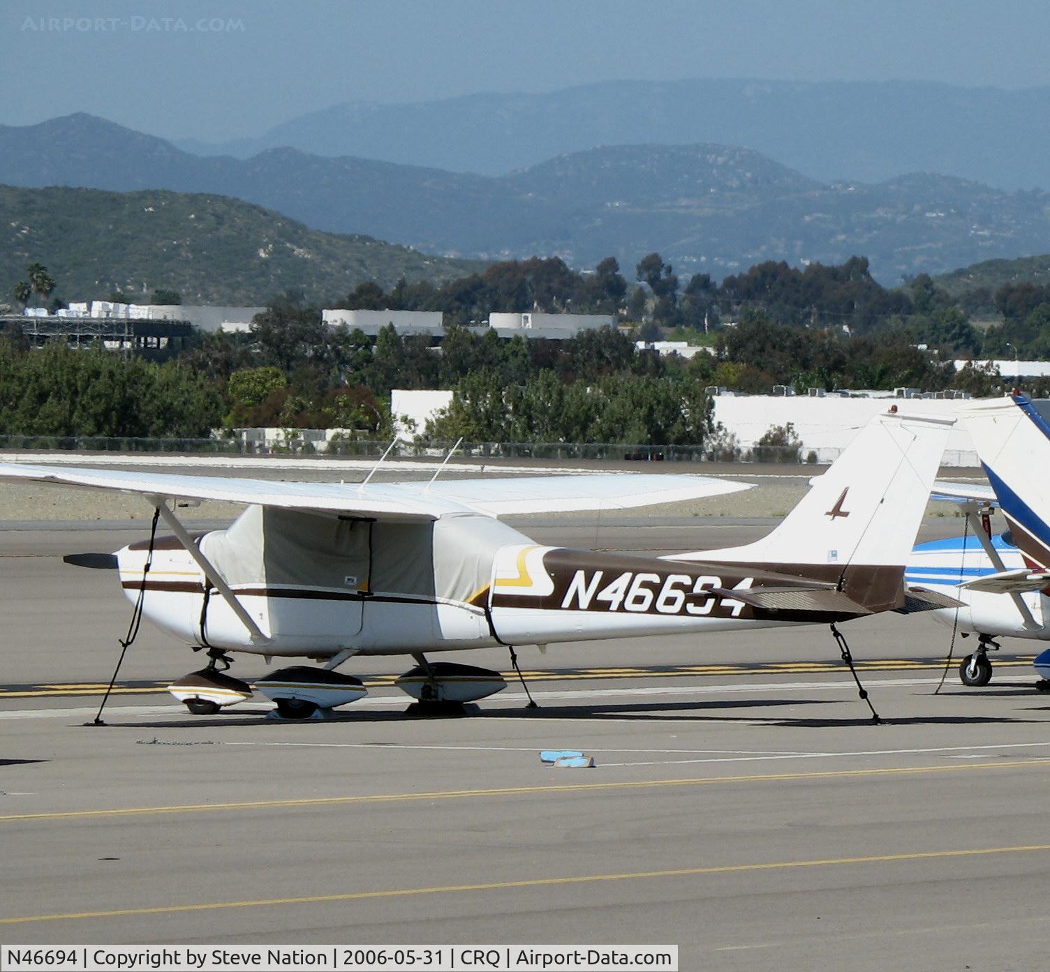 N46694, 1968 Cessna 172K Skyhawk C/N 17257433, 1968 Cessna 172K visiting from New Jersey @ McClellan-Palomar Airport, CA