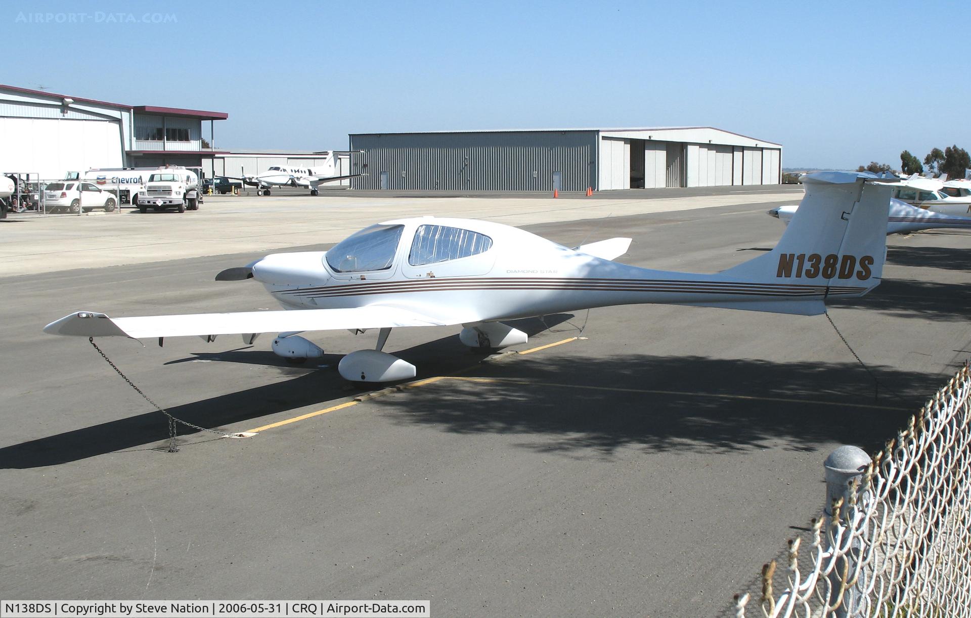 N138DS, 2002 Diamond DA-40 Diamond Star C/N 40.238, F. William & Associates 2002 Diamond Aircraft DA40 @ McClellan-Palomar Airport, CA