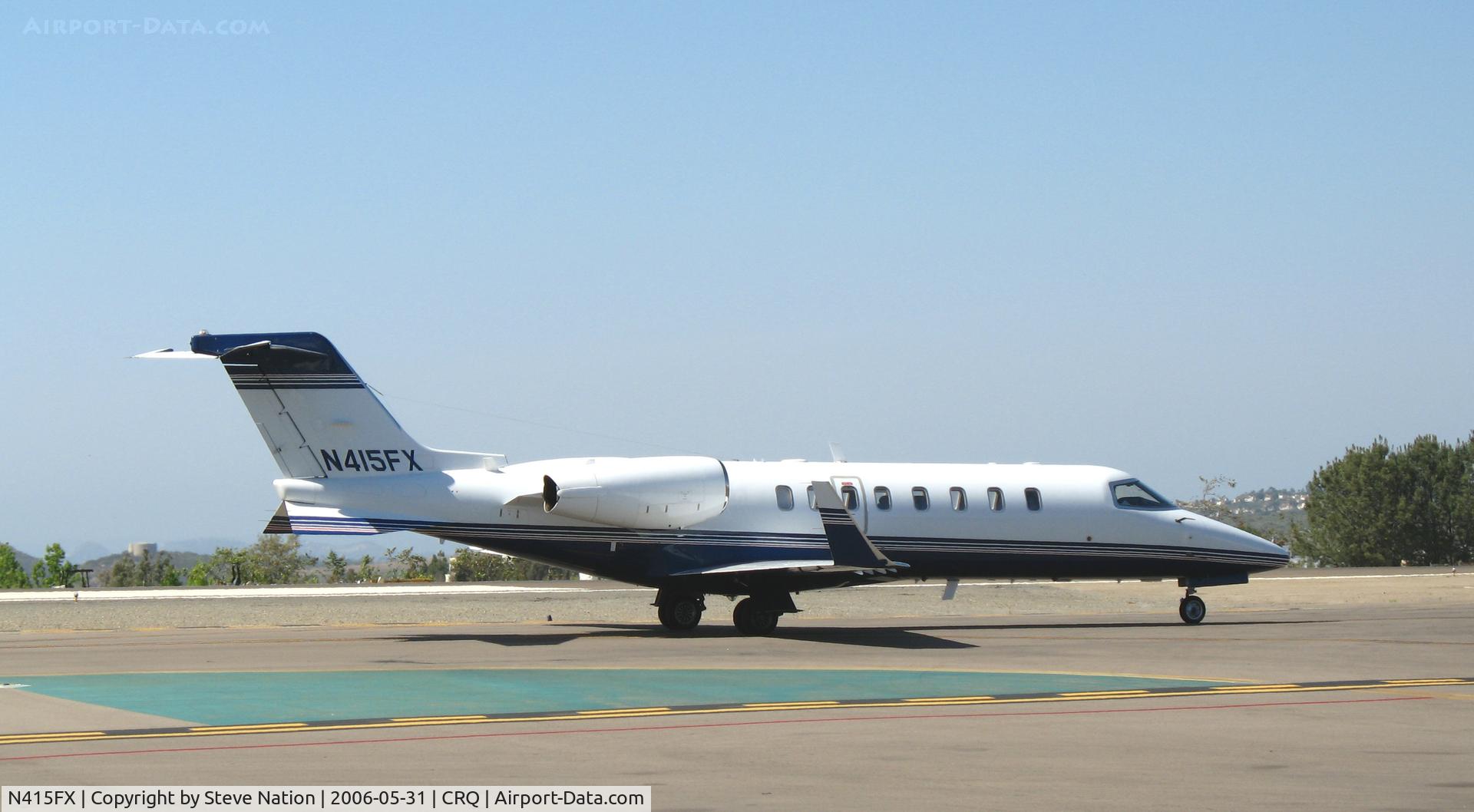 N415FX, 2000 Learjet Inc 45 C/N 112, Flexjets 2000 Bombadier Learjet 45 visiting @ McClellan-Palomar Airport, CA