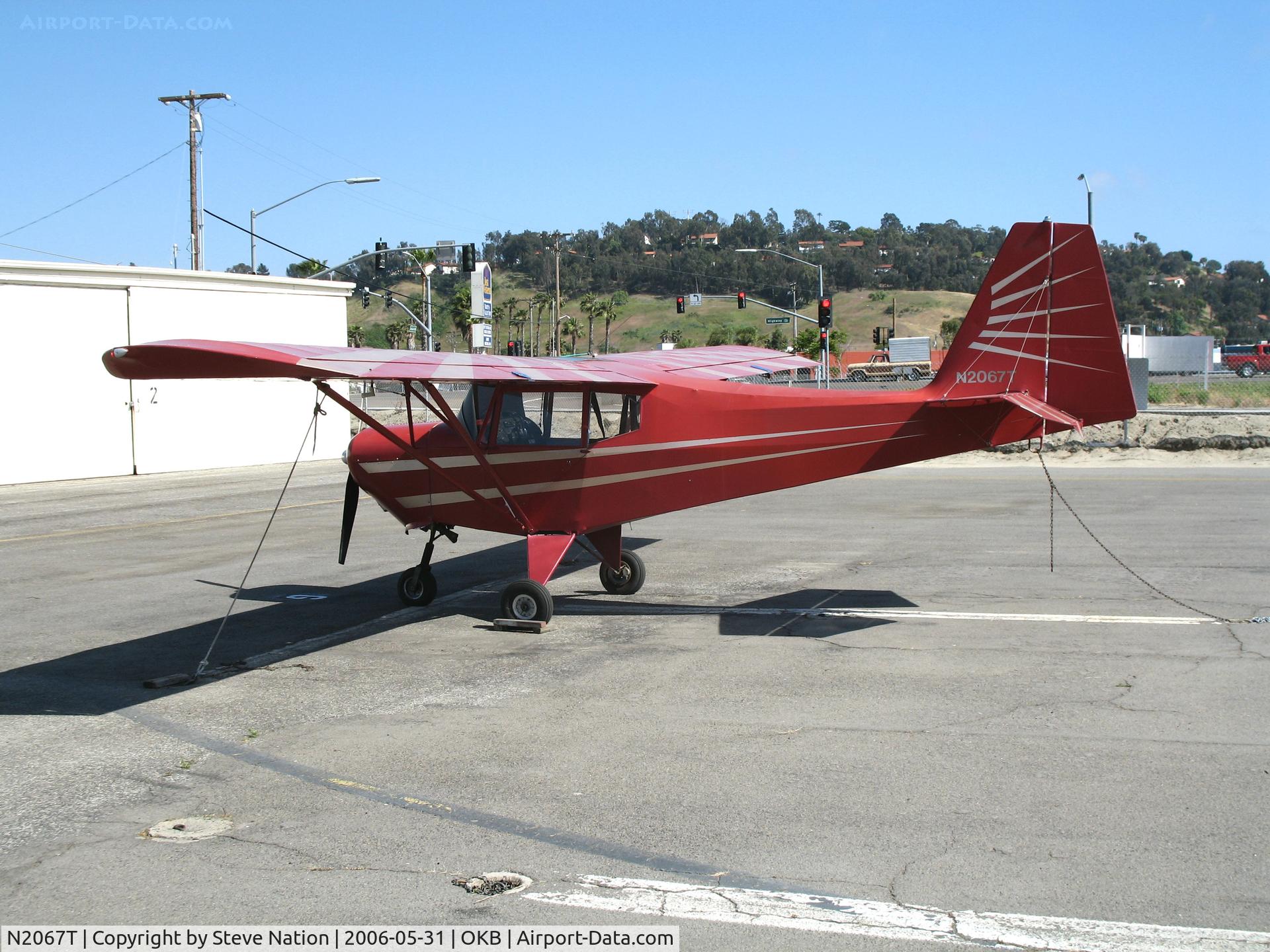 N2067T, 1998 Carlson Sparrow II XTC C/N CA321K, 1998 Hughes Aparrow II-XTC homebuilt @ Oceanside Municipal Airport, CA