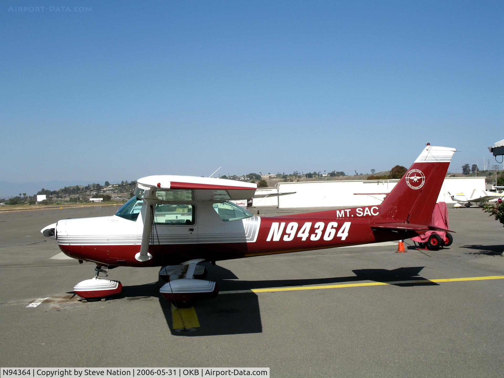 N94364, 1982 Cessna 152 C/N 15285655, Mount San Antonio College/MT. SAC 1982 Cessna 152 @ Oceanside Municipal Airport, CA