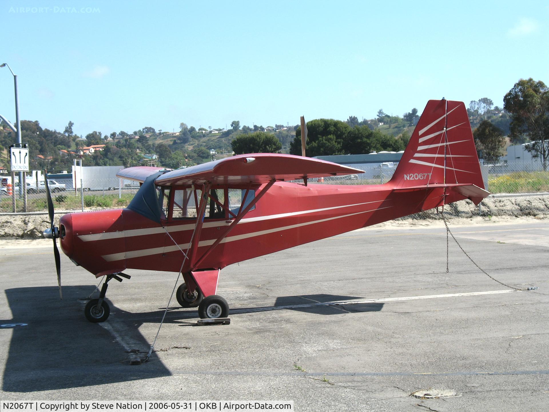 N2067T, 1998 Carlson Sparrow II XTC C/N CA321K, 1998 Hughes Aparrow II-XTC homebuilt @ Oceanside Municipal Airport, CA
