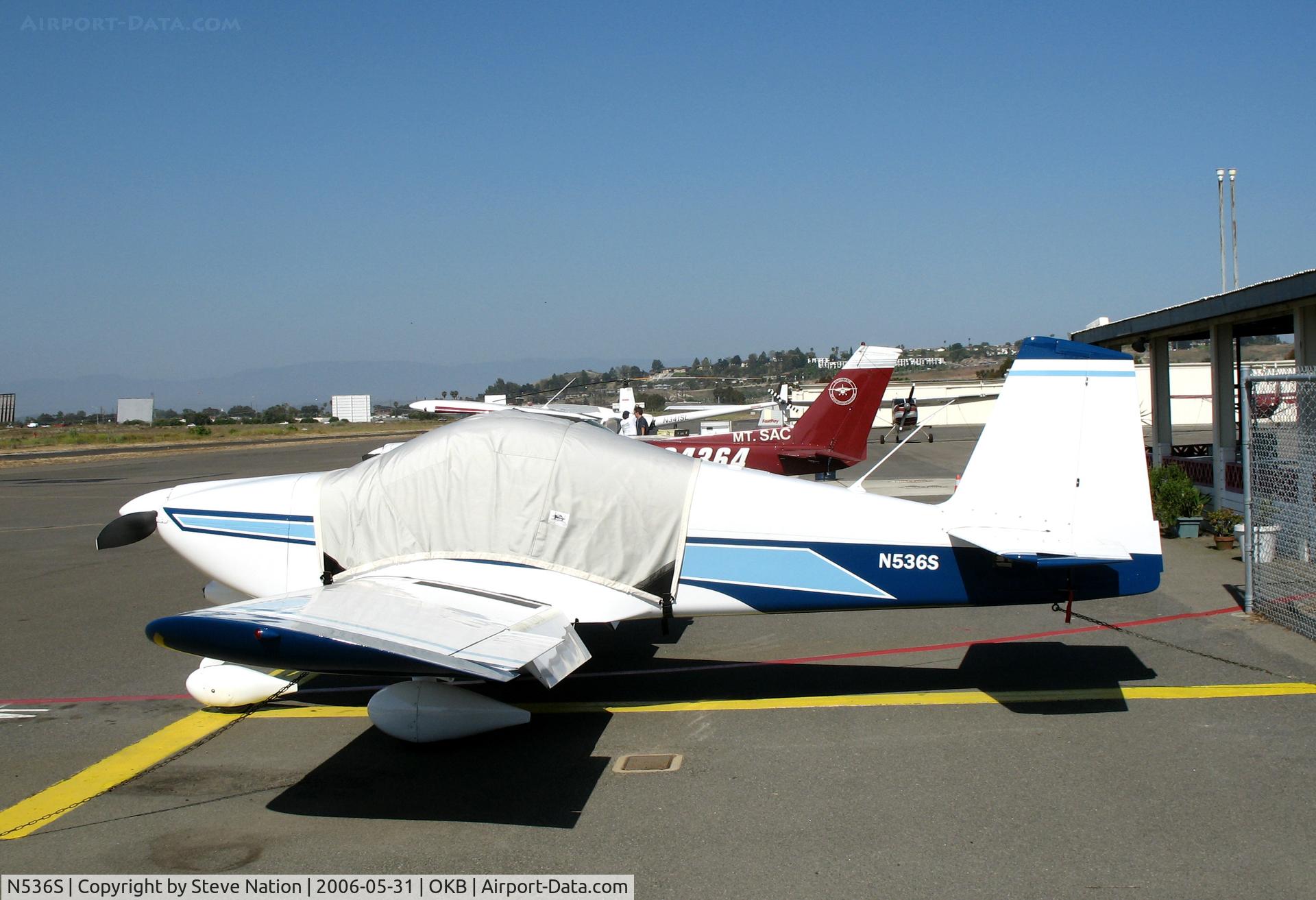 N536S, 2004 Vans RV-6A C/N 60478, 2004 Schultz VANS RV-6A visting from Placerville @ Oceanside Municipal Airport, CA