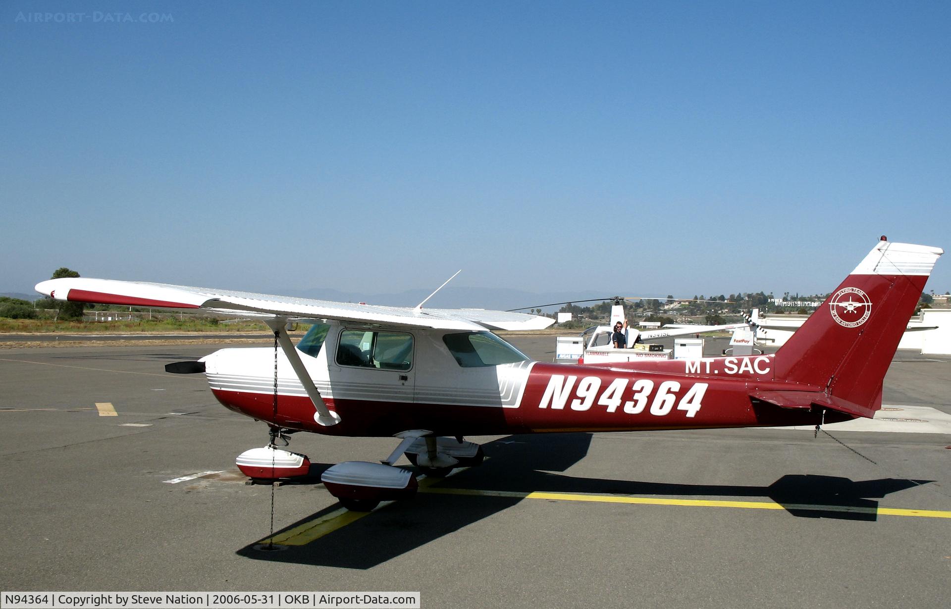 N94364, 1982 Cessna 152 C/N 15285655, Mount San Antonio College/MT. SAC 1982 Cessna 152 @ Oceanside Municipal Airport, CA