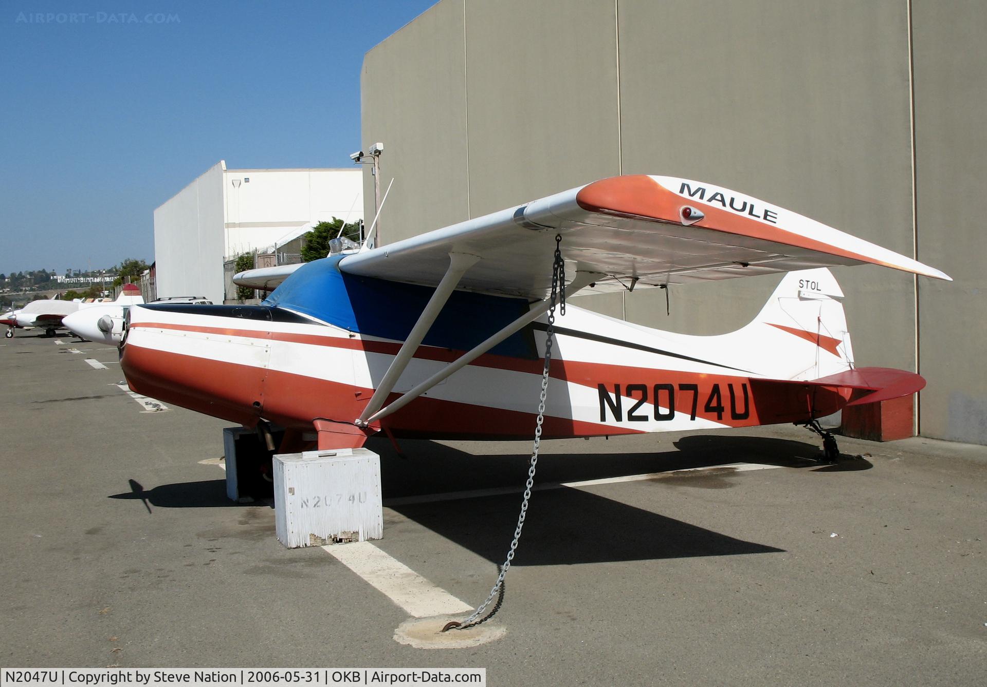 N2047U, 1970 Maule M-4-220C Strata Rocket C/N 2041C, Helix Aitrex 1970 Maule M-4-220C visting from Northern California and under cover @ Oceanside Municipal Airport, CA