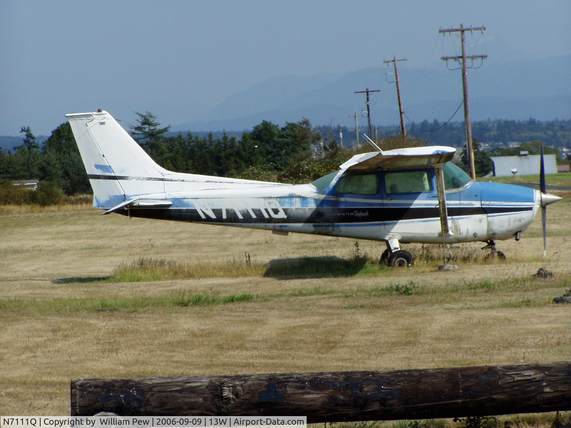 N7111Q, 1972 Cessna 172L C/N 17260411,  Tied Down at Camano Island Airfield (13W) WA.