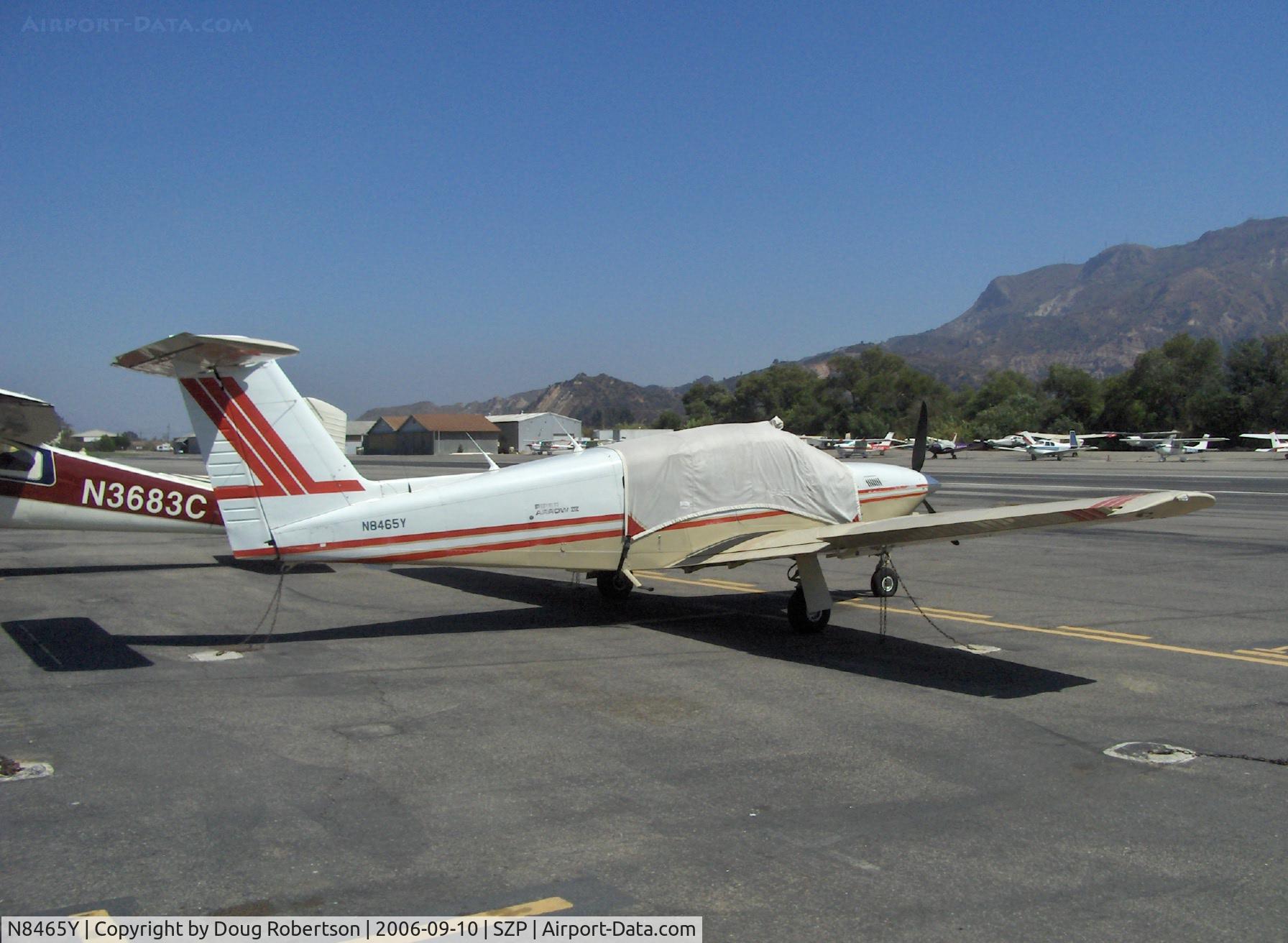 N8465Y, 1981 Piper PA-28RT-201T Arrow IV C/N 28R-8231011, 1981 Piper PA-28RT 201T TURBO ARROW IV, Continental TSIO-360-FB 200 Hp