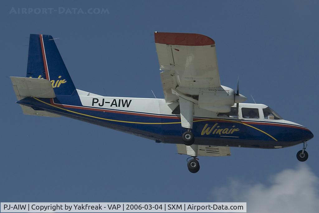 PJ-AIW, 1987 Pilatus Britten-Norman BN-2A-26 Islander C/N 2038B, Winair BN2 Islander