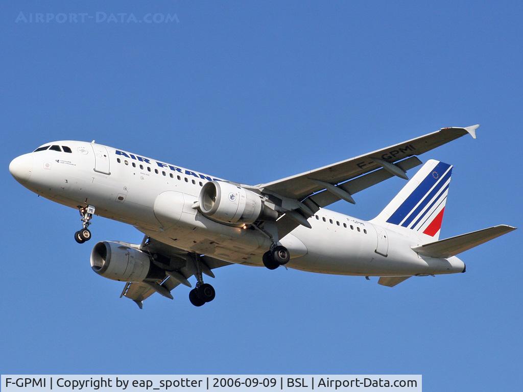 F-GPMI, 1997 Airbus A319-113 C/N 660, inbound from ORY as AF 332 Uniform-Alpha