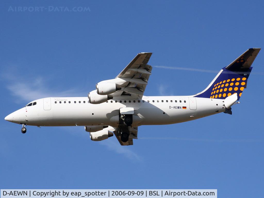 D-AEWN, 1990 British Aerospace BAe.146-300 C/N E3158,  as LH six-charly-yankee from FRA