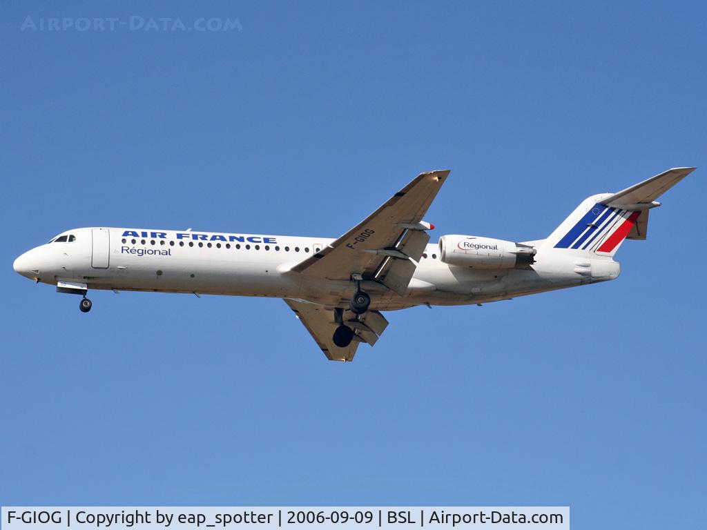 F-GIOG, 1991 Fokker 100 (F-28-0100) C/N 11364, inbound from CDG