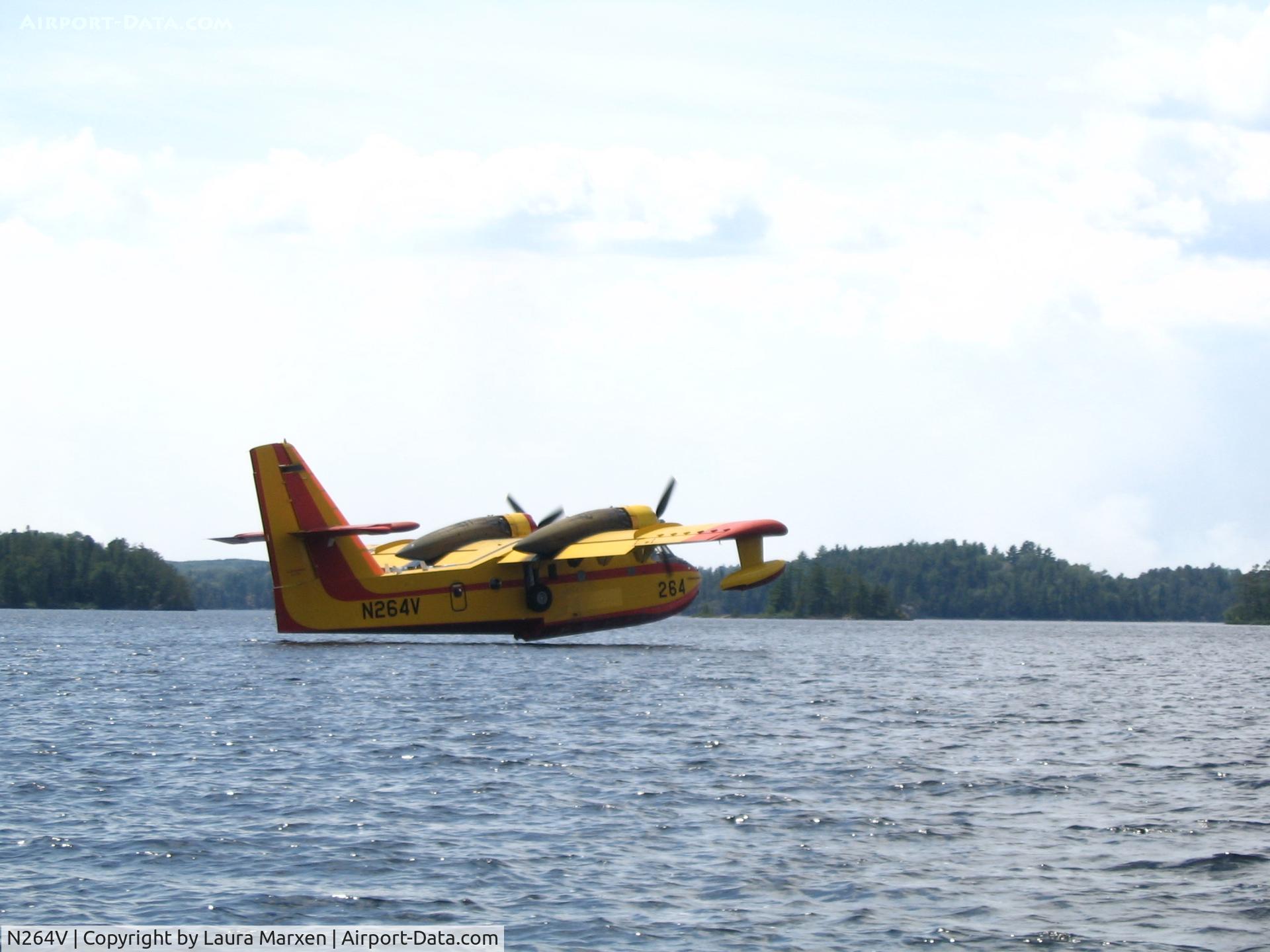 N264V, 1986 Canadair CL-215-V (CL-215-1A10) C/N 1090, Canadair CL-215 on Saganaga Lake, Ontario