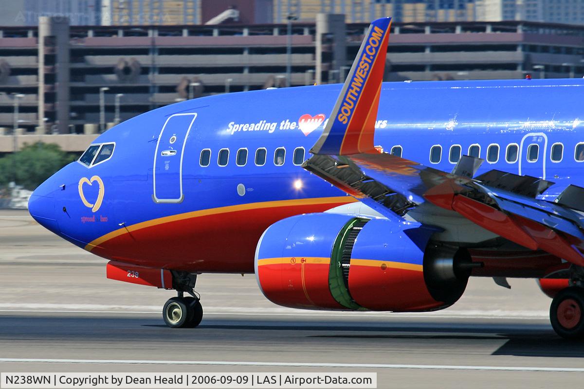 N238WN, 2005 Boeing 737-7H4 C/N 34713, Close-up of Southwest Airlines N238WN 35th Anniversary - 