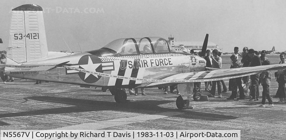 N5567V, 1953 Beech (CCF) T-34A (A45) Mentor C/N CCF34-90, 1953 Beech T-34A at Patrick AFB Fla.