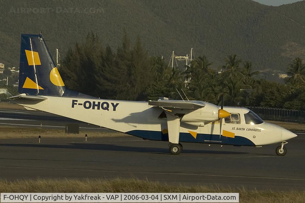 F-OHQY, 1991 Pilatus Britten-Norman BN-2A-20 Islander C/N 2251, St. Barth Commuter BN2 Islander